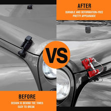 For 2007-2018 Jeep Wrangler JK  Stainless Steel Latch Hood Catch Kit (Red) RT-TCZ