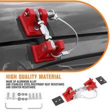 For 2007-2018 Jeep Wrangler JK  Stainless Steel Latch Hood Catch Kit (Red) RT-TCZ