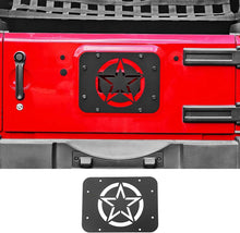 For 2007-2018 Jeep Wrangler JK Tailgate Spare Tire Carrier Delete Filler Plate Vent Cover Plate Trim & Rubber Plug RT-TCZ