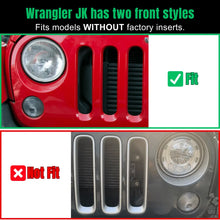 For 2007-2018 Jeep Wrangler JK Upgrade Front Honeycomb Mesh Grille+Front Headlight Inserts Trim Bezels RT-TCZ