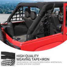 For 2007-2018 Jeep Wrangler JKU 4Door Cargo Side Net Trunk Side Restraint Baggage Mesh RT-TCZ