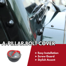 For 2007–2018 Jeep Wrangler JK JKU – A Pillar Screw Bolt Cover Hood Trim Protection 12PCS RT-TCZ