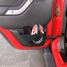 For 2011-2018 Jeep Wrangler JK 2/4-Door Front & Rear Door Net Replacement Door Map Pocket Metal Storage Box Organizer US Flag RT-TCZ