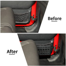 For 2011-2018 Jeep Wrangler JK Front & Rear Door Net Replacement Metal Map Storage Box Door Pocket Organizer RT-TCZ