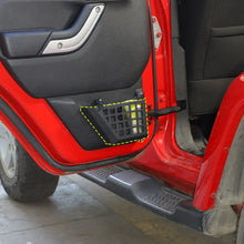 For 2011-2018 Jeep Wrangler JK Front & Rear Door Net Replacement Metal Map Storage Box Door Pocket Organizer RT-TCZ