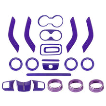 For 2011-2018 Jeep Wrangler JKU 4Door 21PCS Interior Decoration Trim Kit Full Set Cover RT-TCZ