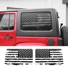 For 2011-2018 Jeep Wrangler JKU Rear Window Sticker Decal , American Flag RT-TCZ