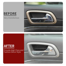 For 2011-2020 Jeep Grand Cherokee WK2 Inner Door Handle Bowl Decor Sticker Black Carbon Fiber RT-TCZ