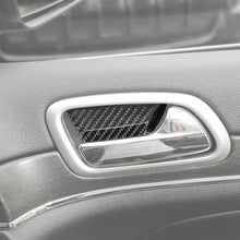 For 2011-2020 Jeep Grand Cherokee WK2 Inner Door Handle Bowl Decor Sticker Black Carbon Fiber RT-TCZ