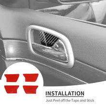 For 2011-2020 Jeep Grand Cherokee WK2 Inner Door Handle Bowl Decor Sticker Black Carbon Fiber RT-TCZ