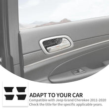 For 2011-2020 Jeep Grand Cherokee WK2 Inner Door Handle Bowl Decor Sticker Black Carbon Fiber RT-TCZ