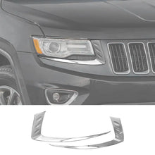 For 2014-2016 Jeep Grand Cherokee WK2 Front Headlight Light Molding Eyebrow Trim RT-TCZ