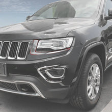 For 2014-2016 Jeep Grand Cherokee WK2 Front Headlight Light Molding Eyebrow Trim RT-TCZ