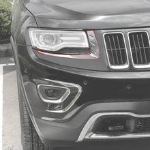 For 2014-2016 Jeep Grand Cherokee WK2 Front Headlight Light Molding Eyebrow Trim RT-TCZ