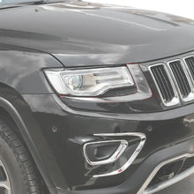 For 2014-2016 Jeep Grand Cherokee WK2 Front Headlight Light Molding Eyebrow Trim RT-TCZ