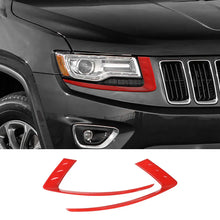 For 2014-2016 Jeep Grand Cherokee WK2 Front Headlight Light Molding Eyebrow Trim RT-TCZ