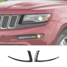 For 2014-2016 Jeep Grand Cherokee WK2 Front Headlight Light Molding Eyebrow Trim RT-TCZ