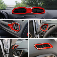 For 2015+ Jeep Renegade 5 PCS Dashboard Air Outlet Vent & Center Air Vent Outlet Cover Trim RT-TCZ