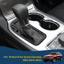 For 2016-2021 Jeep Grand Cherokee WK2 Gear Shift Panel & Cup Holder Cover Trim Ring Bezels RT-TCZ