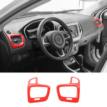 For 2017-2020 Jeep Compass Dashboard Side Air Vent Panel Cover Trim Bezels RT-TCZ
