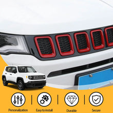 For 2017-2020 Jeep Compass Grill Inserts Grille Cover Trims Kit RT-TCZ