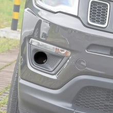 For 2017-2020 Jeep Compass Pair Front Fog Light Lamp Cover Trim Decor Smoked Black RT-TCZ