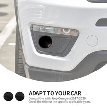 For 2017-2020 Jeep Compass Pair Front Fog Light Lamp Cover Trim Decor Smoked Black RT-TCZ