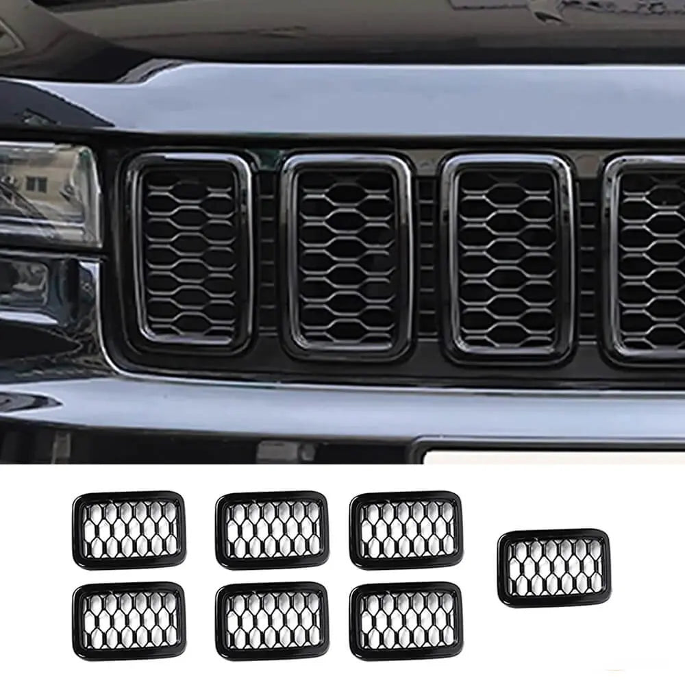 RT-TCZ Front Grill Mesh Inserts Rings Covers Kit for 2017-2021