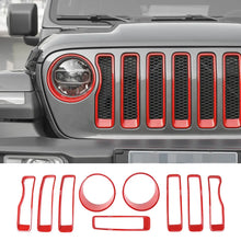 For 2018-2023 Jeep Wrangler JL Front Grille Inserts Ring Trim & Headlight Bezels(Premium Edition) RT-TCZ
