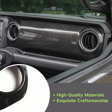 For 2018-2023 Jeep Wrangler JL JLU / Gladiator JT 2PCS Center Console Dashboard Panel Cover Trim RT-TCZ