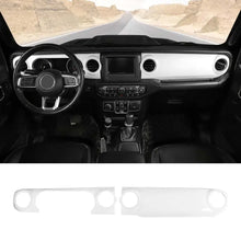 For 2018-2023 Jeep Wrangler JL JLU / Gladiator JT 2PCS Center Console Dashboard Panel Cover Trim RT-TCZ