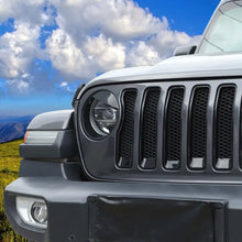 For 2018-2023 Jeep Wrangler JL Premium Edition Front Grille Inserts & Angry Eyes Style Headlight Bezels Trim(Premium Edition) RT-TCZ