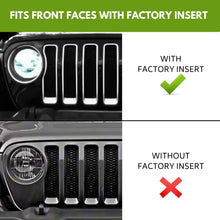For 2018-2023 Jeep Wrangler JL Rubicon Front Grille Inserts & Headlight Bezels Trim RT-TCZ