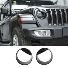 For 2018-2023 Jeep Wrangler JL Sahara & Rubicon Front Headlight Insert Angry Eyes Bezels Trim RT-TCZ