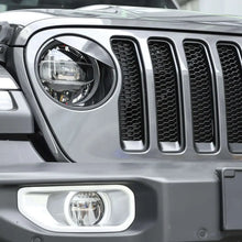 For 2018-2023 Jeep Wrangler JL Sahara & Rubicon Front Headlight Insert Angry Eyes Bezels Trim RT-TCZ