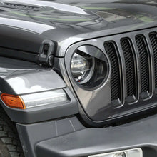 For 2018-2023 Jeep Wrangler JL Sahara & Rubicon Front Headlight Insert Angry Eyes Bezels Trim RT-TCZ