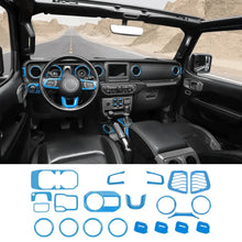 For 2018-2023 Jeep Wrangler JL & Gladiator JT 21-Piece Interior Dash & Center Console Accent Cover Trim Kit RT-TCZ