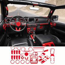 For 2018-2023 Jeep Wrangler JLU & Gladiator JT 4-Door 39PCS Full Set Interior Decoration Trim Kit Cover RT-TCZ