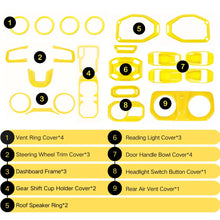 For 2018-2023 Jeep Wrangler JLU & Gladiator JT Full Set Interior Decoration Trim Kit 4Door 23PCS RT-TCZ