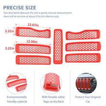 For 2018+ JL Wrangler/JT Gladiator Front Honeycomb Mesh Grille Inserts Trim Low-end Version RT-TCZ