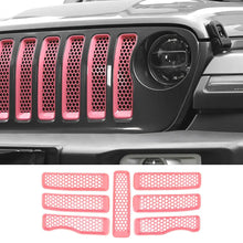 For 2018+ JL Wrangler/JT Gladiator Front Honeycomb Mesh Grille Inserts Trim Low-end Version RT-TCZ