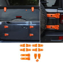 For 2018+ Jeep Wrangler JL 4-Door 23 x Spare Tire Bracket Door/Tailgate Hinge/Rear Windshield Wiper Nozzle Trim RT-TCZ