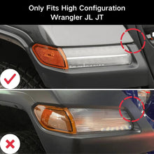 For 2018+ Jeep Wrangler JL Gladiator JT Front Eyebrow Light Lamp Cover Trim Smoked Black RT-TCZ