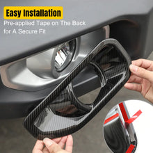 For 2018+ Jeep Wrangler JL/Gladiator JT Sport Front Fog Lamp Light Trim Bezels Carbon Fiber RT-TCZ