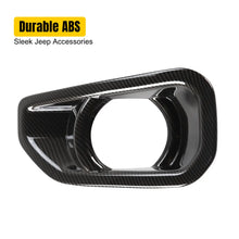 For 2018+ Jeep Wrangler JL/Gladiator JT Sport Front Fog Lamp Light Trim Bezels Carbon Fiber RT-TCZ