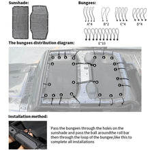 For 2018+ Jeep Wrangler JL JLU 4 Door Sunshade Top Mesh Cover UV Blocker Bikini Screen RT-TCZ