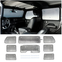 For 2018+ Jeep Wrangler JL JLU 4-Door Windshield Sunshade Side Window Sunscreen Heat Insulation Sun Visor 8PCs RT-TCZ