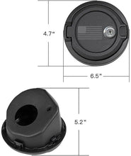 For 2018+ Jeep Wrangler JL JLU Fuel Filler Locking Gas Tank Door Cap Cover US Flag RT-TCZ
