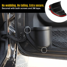 For 2018+ Jeep Wrangler JL JLU Gladiator JT Front Door Pocket Water Cup Holder Map Organizer Storage Box, Door Net Replacement RT-TCZ