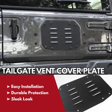 For 2018+ Jeep Wrangler JL JLU Tailgate Spare Tire Carrier Delete Filler Plate Vent Cover Plate Trim RT-TCZ